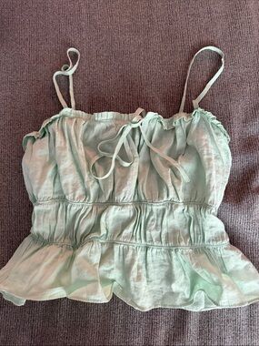 Primark Mint Ruffled Tie-Front Camisole